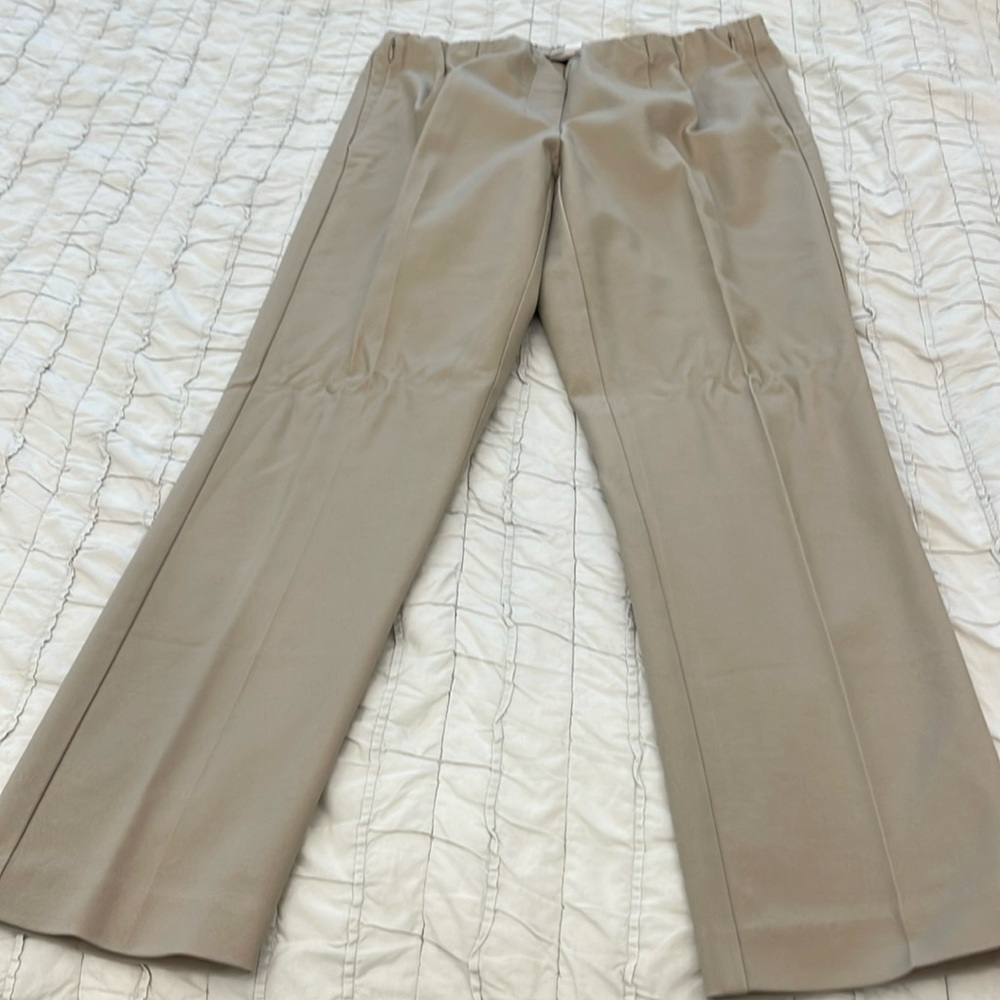 J. Jill pull-on pleated cropped Khakis 10 NWT